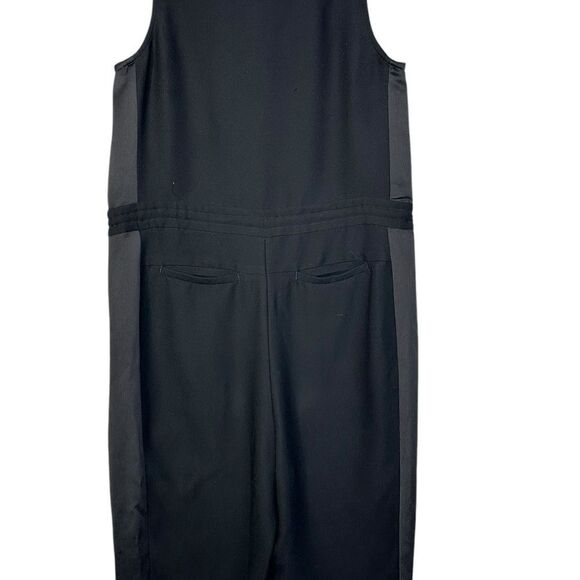 Banana Republic Black Side Stripe Sleeveless Cropped Jumpsuit | 4 - Picture 8 of 11